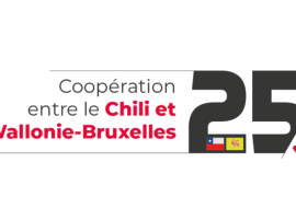 Logo 25 ans de coopération Wallonie-Bruxelles / Chili